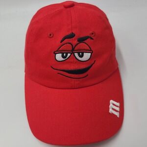 Youth M&M's World Hat Adjustable Red Character Casual Halloween Costume Cotton